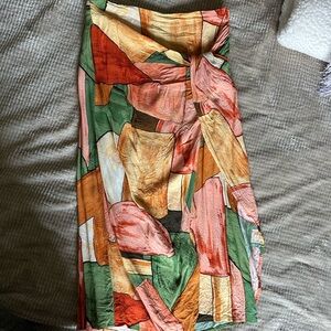 Forever 21 Multicolor Geometric Skirt